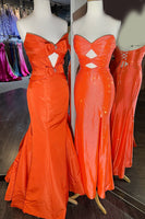 Load image into Gallery viewer, Sparkly Yellow Beaded Sweetheart Keyhole Long Prom Dress with Slit