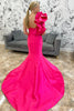 Load image into Gallery viewer, Fuchsia Satin One Shoulder Mermaid Long Prom Dress