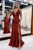 Load image into Gallery viewer, Sparkly Royal Blue Lace Mermaid Long Prom Dress with Slit
