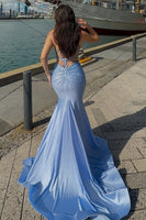 Load image into Gallery viewer, Mermaid Spaghetti Straps Red Long Prom Dress with Criss Cross Back