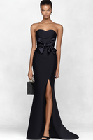 Load image into Gallery viewer, Black Sweetheart Maxi Sheath Formal Dress with Slit