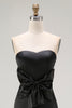 Load image into Gallery viewer, Black Sweetheart Maxi Sheath Formal Dress with Slit