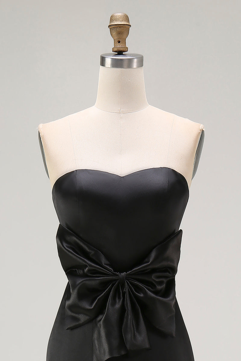 Load image into Gallery viewer, Black Sweetheart Maxi Sheath Formal Dress with Slit