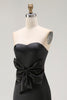 Load image into Gallery viewer, Black Sweetheart Maxi Sheath Formal Dress with Slit