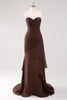 Load image into Gallery viewer, Strapless Black Sheath Tiered Long Chiffon Black Tie Dress