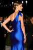 Load image into Gallery viewer, Royal Blue Mermaid One Shoulder Long Gala Dress with 3D Flower