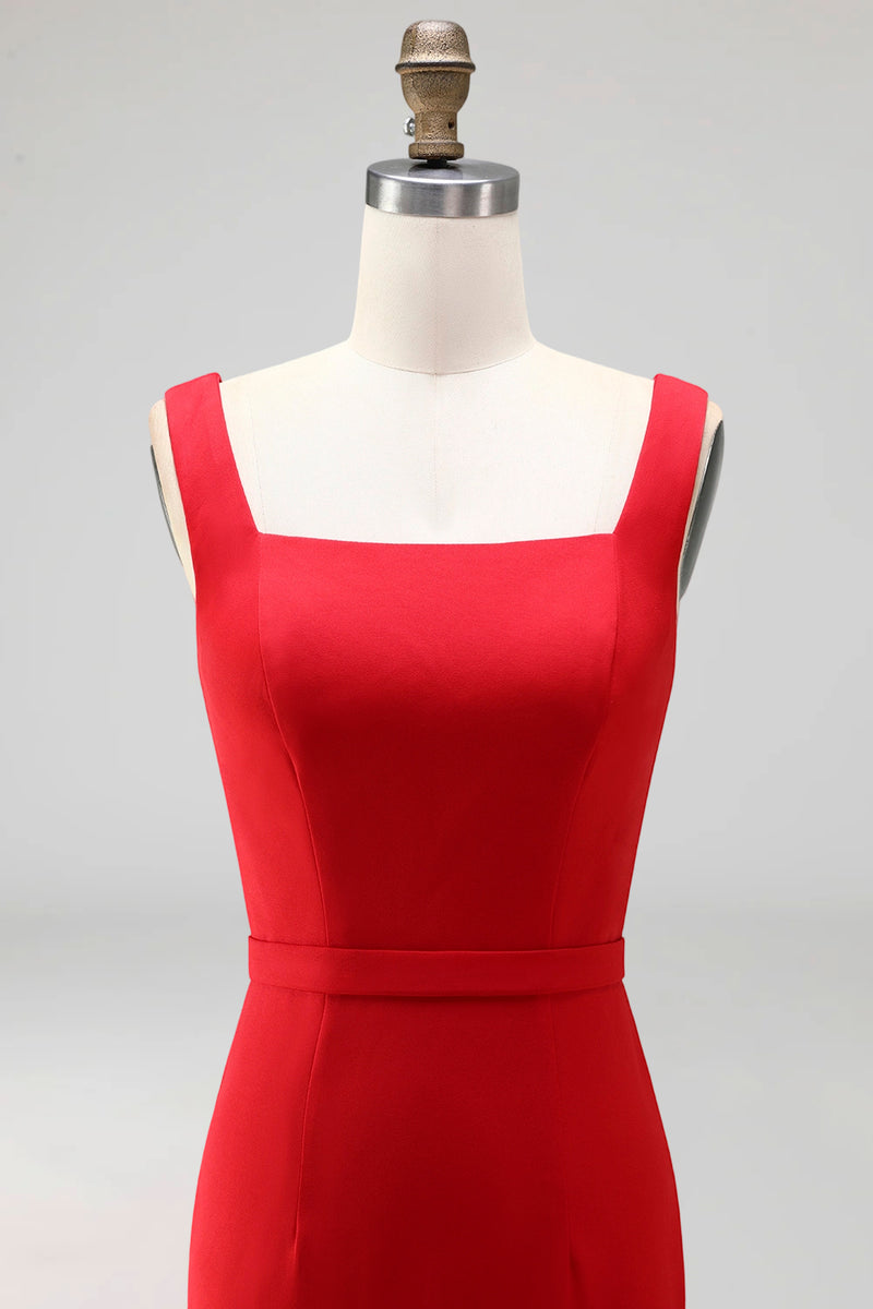Load image into Gallery viewer, Square Neck Navy Knee Length Pencil Work Dress