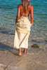 Load image into Gallery viewer, Yellow Spaghetti Straps Sheath Long Wedding Guest Dress with Ruffles