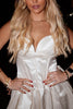 Load image into Gallery viewer, Sparkly White A Line Mini Corset Birthday Dress with Pearls