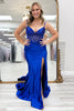 Load image into Gallery viewer, Sparkly Black Corset Sheath Long Prom Dress with Slit