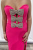 Load image into Gallery viewer, Fuchsia Sheath Sweetheart Long Prom Dress with Beading