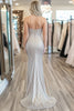 Load image into Gallery viewer, Sparkly Silver Corset Sequin Long Prom Dress with Slit