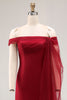 Load image into Gallery viewer, Cabernet Sheath Off the Shoulder Long Formal Dress