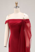 Load image into Gallery viewer, Cabernet Sheath Off the Shoulder Long Formal Dress