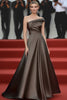 Load image into Gallery viewer, Steel Grey One Shoulder Satin Long Formal Dress
