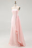 Load image into Gallery viewer, Elegant Pink Mermaid Strapless Satin Ruffled Long Gala Dress