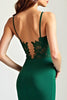 Load image into Gallery viewer, Dark Green Corset Mermaid Long Prom Dress with Lace