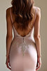 Load image into Gallery viewer, Pink Mermaid Long Satin Prom Dress with Appliques
