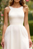 Load image into Gallery viewer, Ivory A Line Sleeveless Long Engagement Dress with Slit