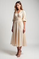 Load image into Gallery viewer, Chiffon Champagne A Line Long Mother of the Bride Dress