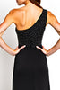 Load image into Gallery viewer, Black One Shoulder Beaded Long Mother of the Bride Dress
