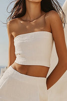 Load image into Gallery viewer, Strapless White 2-Piece Mini Graduation Dress