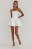 Load image into Gallery viewer, White A Line Strapless Mini Graduation Dress