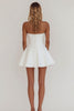 Load image into Gallery viewer, White A Line Strapless Mini Graduation Dress