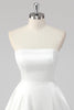 Load image into Gallery viewer, White A Line Strapless Mini Graduation Dress