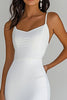 Load image into Gallery viewer, Chiffon Sheath White Spghetti Straps Engagement Dress