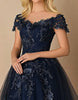 Load image into Gallery viewer, Sparkly Navy Ball Gown Tulle Mother of the Bride Dress