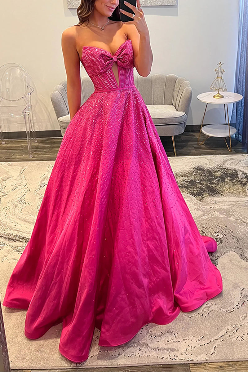 Load image into Gallery viewer, Princess Sparkly Black Beaded Ball Gown Long Prom Dress