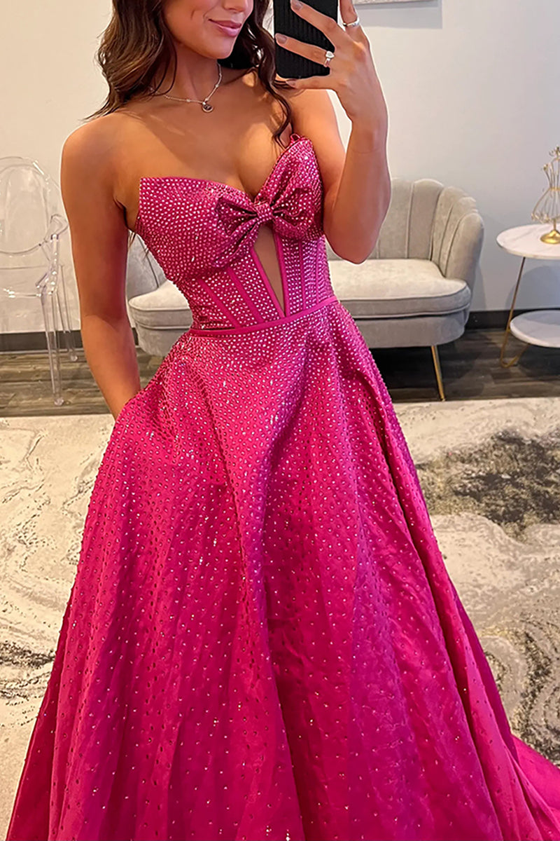 Load image into Gallery viewer, Princess Sparkly Black Beaded Ball Gown Long Prom Dress