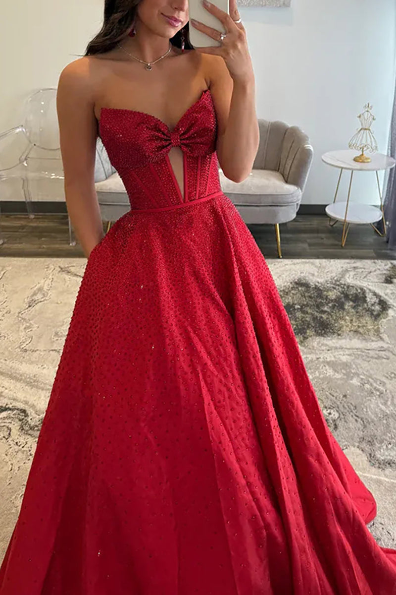 Load image into Gallery viewer, Princess Sparkly Black Beaded Ball Gown Long Prom Dress