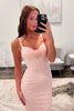 Load image into Gallery viewer, Sparkly Light Blue Sequin Corset Mermaid Long Prom Dress with Flowers