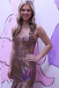 Load image into Gallery viewer, Blush Metallic Corset Mermaid Long Prom Dress with Ruffles