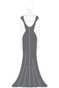 Load image into Gallery viewer, Dark Grey Sheath Embroidery Long Formal Dress