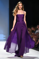 Load image into Gallery viewer, Spaghetti Straps Dark Purple Long Gala Jumpsuit