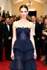 Load image into Gallery viewer, Navy A Line Tiered Strapless Long Gala Dress