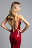 Load image into Gallery viewer, Sparkly Mermaid Sequins Deep V-Neck Long Prom Dress