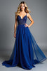 Load image into Gallery viewer, Royal Blue A Line Long Prom Dress with Beading