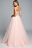 Load image into Gallery viewer, Light Pink A Line Strapless Long Prom Dress with Beading