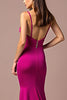 Load image into Gallery viewer, Fuchsia Sheath Spaghetti Straps Long Prom Dress