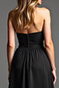 Load image into Gallery viewer, Black A Line Sweetheart Long Engagement Dress