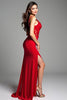 Load image into Gallery viewer, Red Mermaid Spaghetti Straps Long Prom Dress with Lace