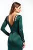 Load image into Gallery viewer, Pine Round Neck Floral Mother of the Bride Dress with Long Sleeves