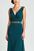 Load image into Gallery viewer, Peacock Chiffon A Line Long Mother of the Bride Dress