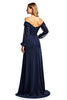 Load image into Gallery viewer, Navy Off the Shoulder Long Sleeves Mother of the Bride Dress