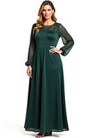 Load image into Gallery viewer, Pine A Line Long Sleeves Backless Mother of the Bride Dress with Lace