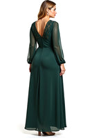 Load image into Gallery viewer, Pine A Line Long Sleeves Backless Mother of the Bride Dress with Lace